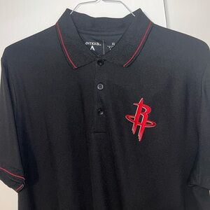 Houston Rockets Black Polo, XL, Antigua, New With Tags
